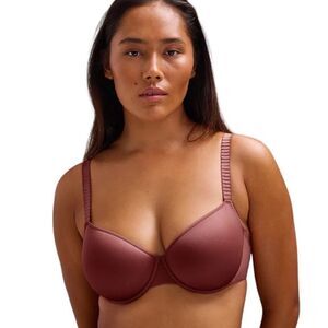 Thirdlove 24/7 classic tee shirt bra in brown sienna chocolate color size 30D